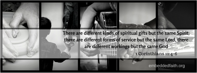 There are different kind of spiritual giftss but the same Spirit... 1 Corinthians 12:4-6. Facebook Cover on Embeddedfaith.org