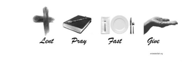 Lent Facebook Cover - lent, pray, fast, give - embeddedfaith.org