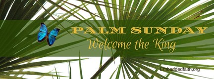 Palm Sunday welcome the King facebook cover - embeddedfaith.org