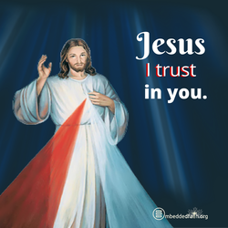 Divine Mercy Sunday - Jesus I trust in You.