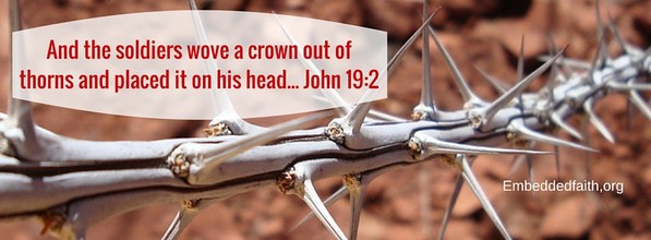 Good Friday Facebook cover - they wove a crown of thorns and placed it on his head. John 19:2