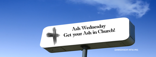 Ash Wednesday Facebook Cover - Get your Ash in Church - embeddedfaith.org