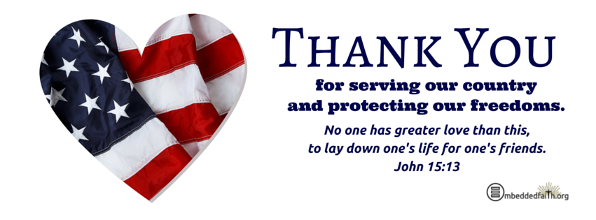 Veteran's Day Facebook cover - Thank You for serving our country and protecting our freedoms. 