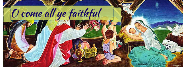 O come all ye faithful facebook cover embeddedfaith.org
