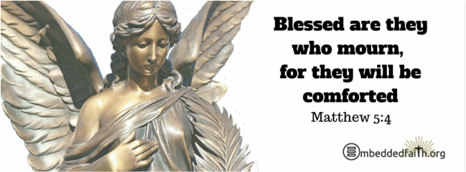 Facebook Cover for a Time of Mourning - Blessed are they who mourn, for they will be comforted - Matthew 5:4. Embeddedfaith.org
