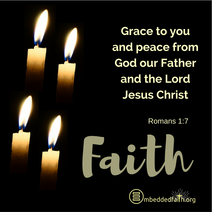 Grace to you and peace from God our Father and the Lord Jesus Christ. Fourth Sunday of Advent Cycle A on embeddedfaith.or