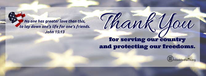 Veteran's Day Facebook cover - Thank You for serving our country and protecting our freedoms.