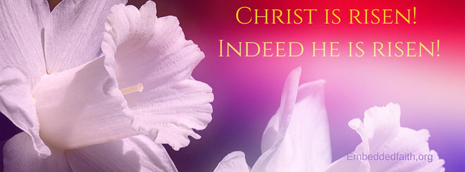 Easter Facebook Cover Christ is Risen EmbeddedFaith.org