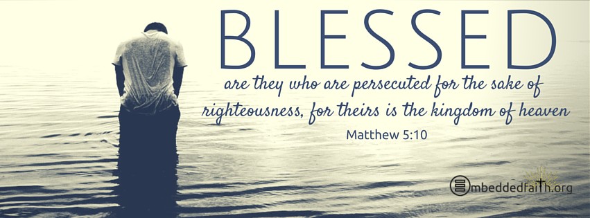 The Beatitudes Cover Series.  Blessed are they who are persecuted for the sake of righeiousness, for thiers is the kingdom of heaven.  Matthew 5:10