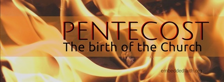 Pentecost: the birth of the Church facebook cover on embeddedfaith.org