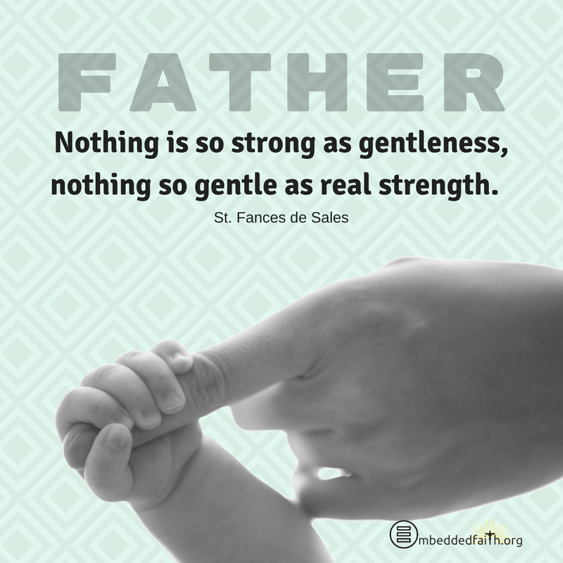 Father: Nothing is so strong as gentleness, nothing so gentle as real strength. St. Frances de Sales 